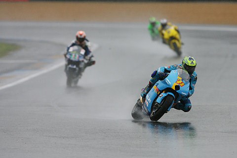 Die erste MotoGP-Reihe: Mehr oder weniger Regen