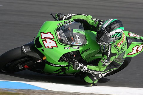 Zufriedene Gesichter bei Kawasaki: Nicht so schlecht für den ersten Tag