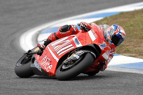 Stoner hat wieder die Kontrolle: Melandri stoppte die Technik