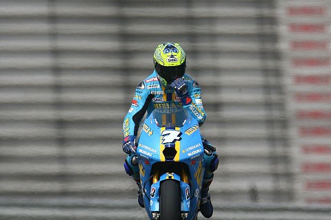 Suzuki will endlich Glück haben: Die Maschine kann vorne mitfahren