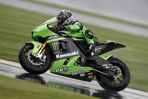 Kawasaki profitierte nicht vom Wetter: Den Reifen verheizt, den Reifen geschont