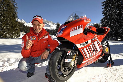 Stoner und Hayden fahren Ski: Ducati-Stars in Madonna di Campiglio