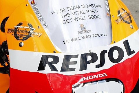 Genesungswünsche vom Team für Pedrosa: Nette Geste vom Repsol Honda Team
