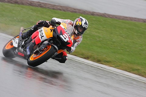 Pedrosa auf abtrocknendem Kurs Schnellster: Es war eine Timingfrage