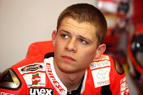 Bradl mit Vorderradrutschern in Reihe 2: Zu harter Vorderreifen kostete halbe Sekunde