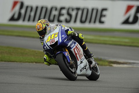 Beide Yamaha Piloten vorne: Auch ein Sturz konnte Rossi nicht stoppen