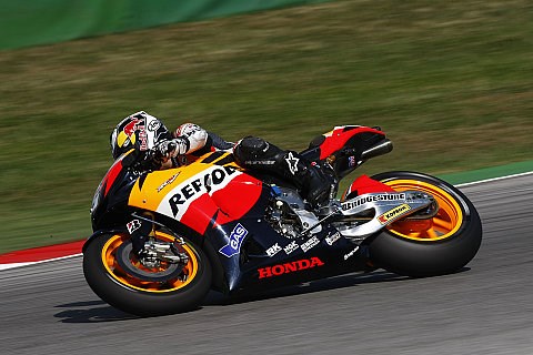 Pedrosa bestimmt 1. Training in Aragon: Hayden sorgt als Zweiter für Überraschung