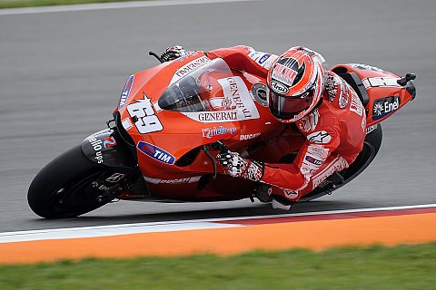 Ducati erwischt guten Start in Aragon: Hayden und Stoner gaben sich zufrieden