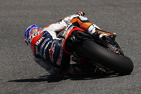 Stoner auch im zweiten Training Schnellster: Simoncelli kurz vor Ende verdrängt