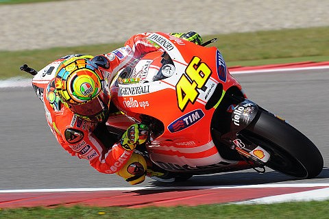 Rossi empfand Freitag als nutzlos: Am Morgen Defekte, am Nachmittag Regen