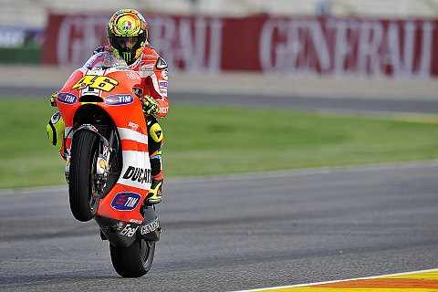 Rossi liegt nur die Hälfte der Sektoren: Hang zum Wheelie erschwert Arbeit