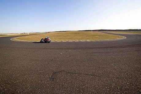 Rennstrecke im Winter