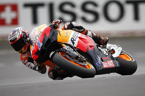 Stoner ging die Traktion aus: Als der Regen ging, ging die Pace mit