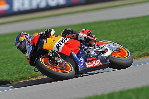 Pedrosa erlebte ein paar Schrecksekunden: Mit gutem Gefühl gerutscht