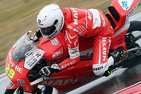 Amato spürte Gegenwehr der Maschine: Runde um Runde brach das Bike mehr aus