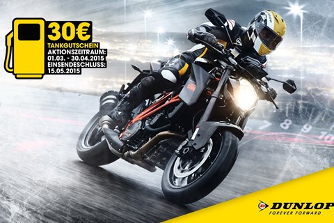 Dunlop startet 30-Euro-Tankgutschein-Aktion 