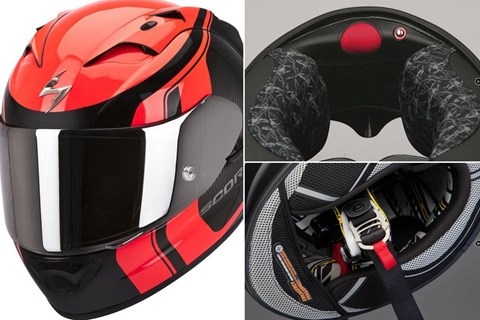 Scorpion Helm EXO-1200 Air " Stream Tour" rot bei XAJO