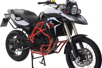 Wunderlichs F 800 GS-Sturzbügel perfektioniert roten Rahmen Wunderlichs F 800 GS-Sturzbügel perfektioniert roten Rahmen