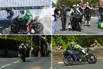 Kawasaki H2R Geschwindigkeitsrekord Isle of Man Kawasaki H2R Geschwindigkeitsrekord Isle of Man
