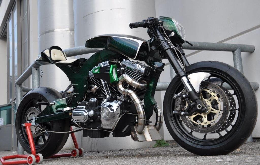 Harley-Custombike von North Coast Custom, Italien