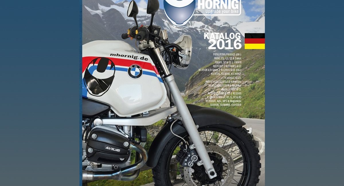 Neue Website und neuer Katalog für BMW Motorradzubehör von Hornig