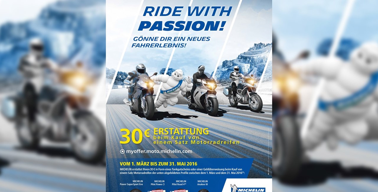 Mit Michelin Frühjahrsaktion in die Motorradsaison starten