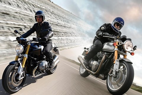Triumph Thruxton R und BMW R nineT Vergleich