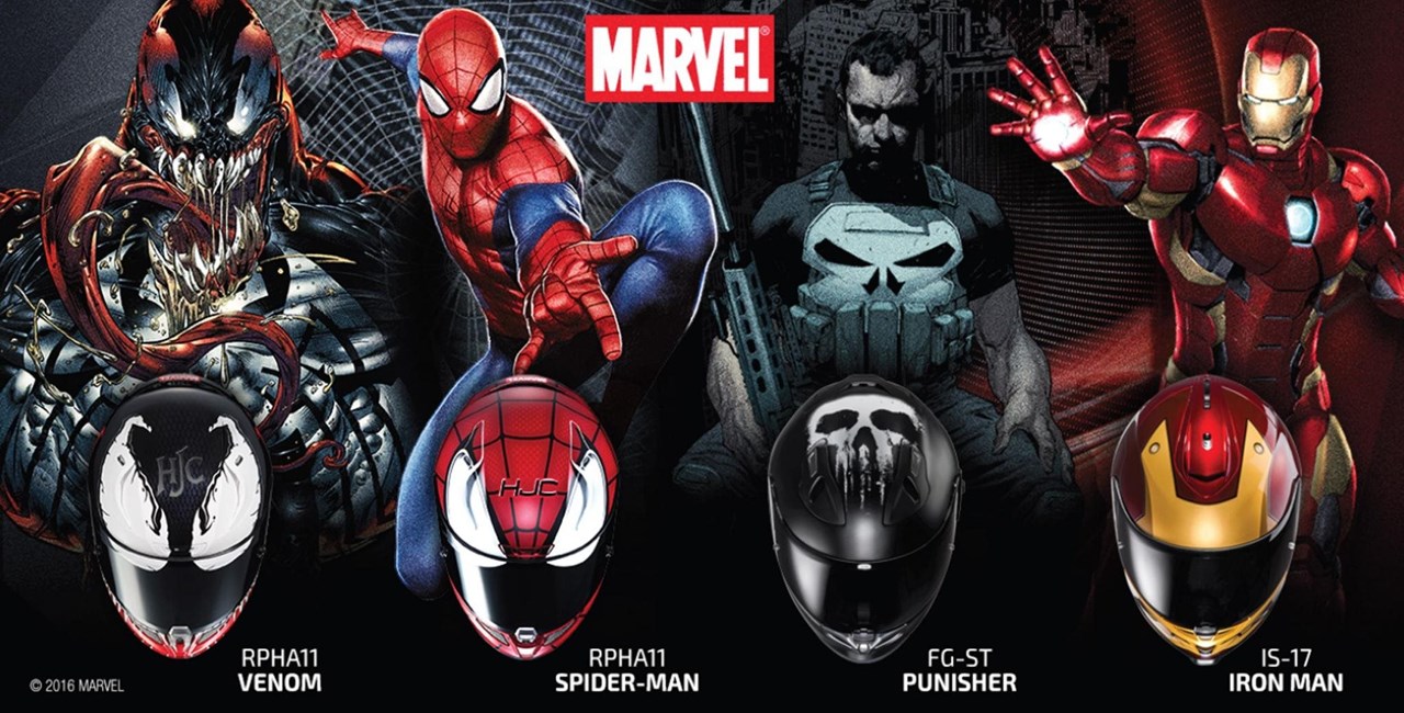 HJC Helme im Design der Marvel-Helden 2016