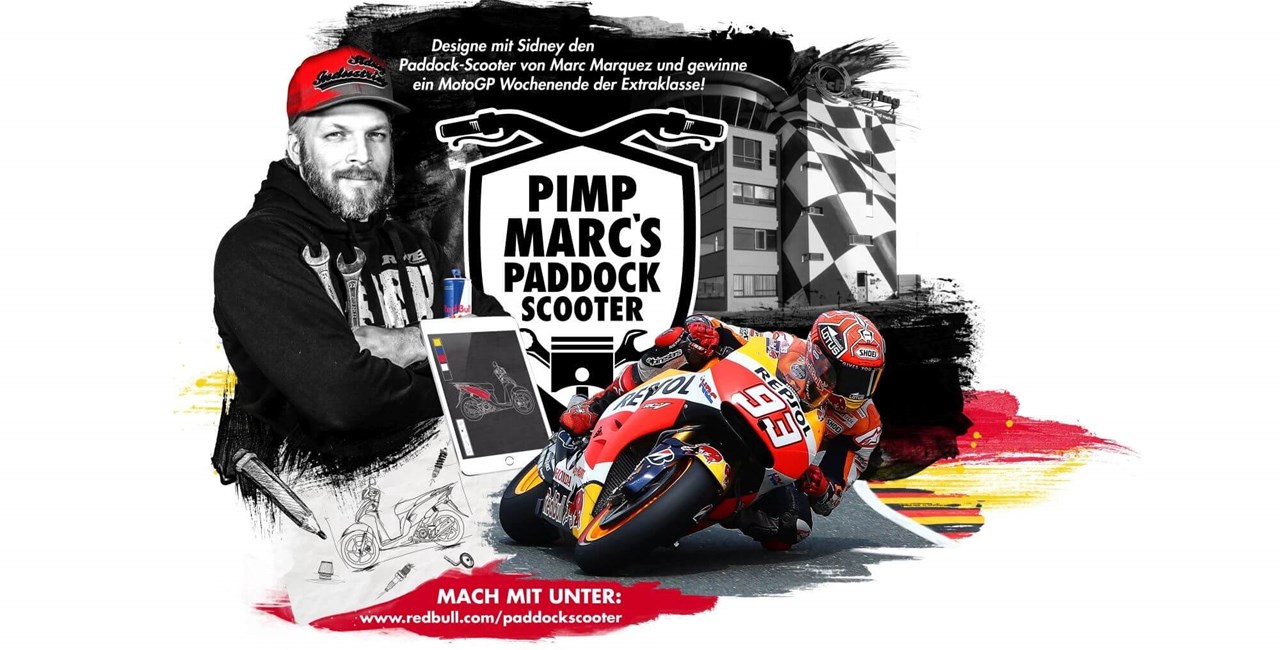 Pimpe den Paddock Scooter von MotoGP Weltmeister Marc Marquez