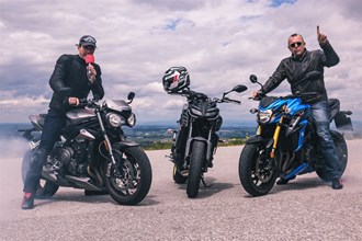 MT09 vs Street Triple RS vs GSX-S 750 MT09 vs Street Triple RS vs GSX-S 750