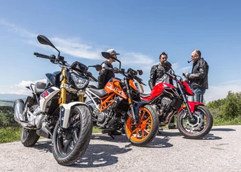 Vergleich: BMW G 310 R vs. Honda CB 500 F vs. KTM 390 Duke Vergleich: BMW G 310 R vs. Honda CB 500 F vs. KTM 390 Duke