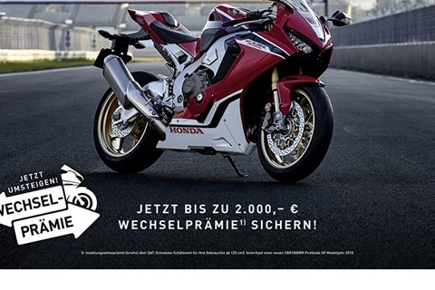 Honda Fireblade Wechselprämie 2018