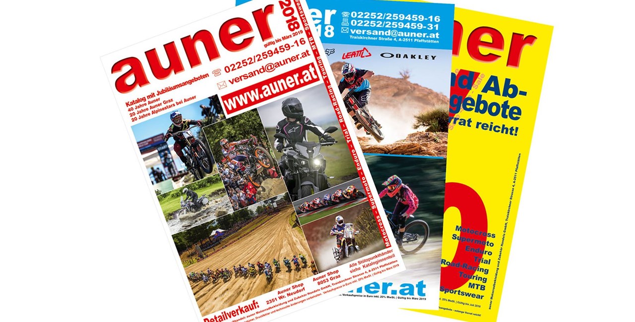 Die neuen Auner Kataloge für 2018