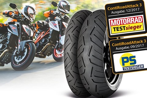 Testsieger von Continental für KTM Super Duke 