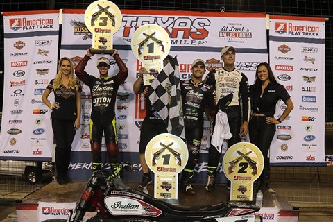 Indian Flat Track Fahrer Mees gewinnt in Texas