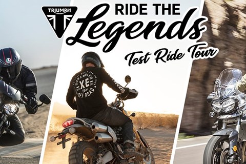 Triumph  „Ride the Legends“-Tour: Bikes warten auf Testfahrer