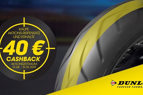 Dunlop Motorrad Cashback-Aktion 2019