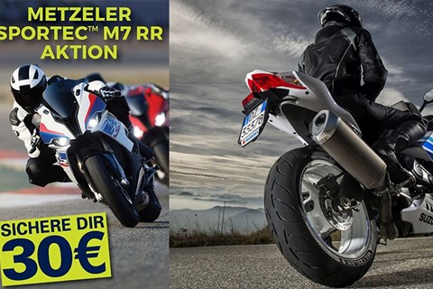 30 Euro Rückerstattung beim Kauf des Sportec Metzelers M7 RR