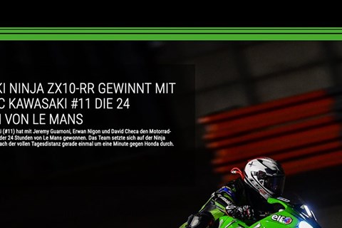Neue Rennsport-Website von Kawasaki ist online
