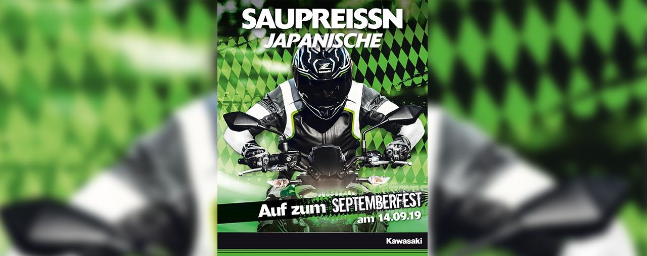 Kawasaki Händler laden zum Septemberfest am 14.09.2019 ein
