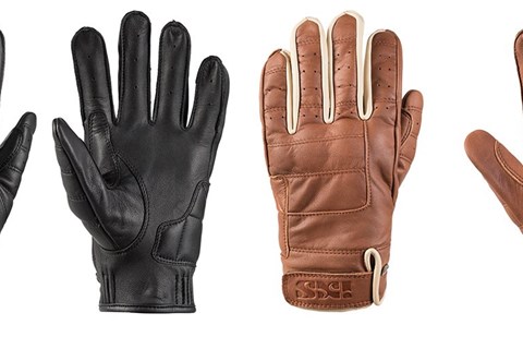 Moderne Motorrad Handschuhe aus Leder im Vintage Look