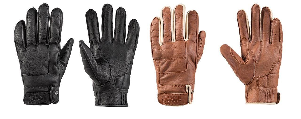 Moderne Motorrad Handschuhe aus Leder im Vintage Look