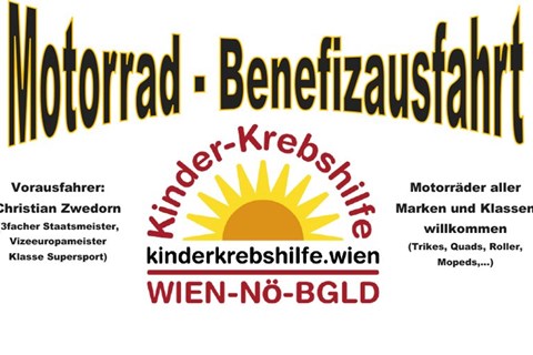 Motorrad-Benefizausfahrt mit 3-fachem Staatsmeister am 15.Sept