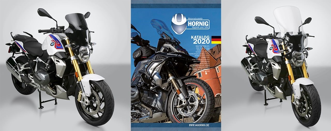 Z Technik Windschild für BMW R1250R und neuer Hornig Katalog 2020