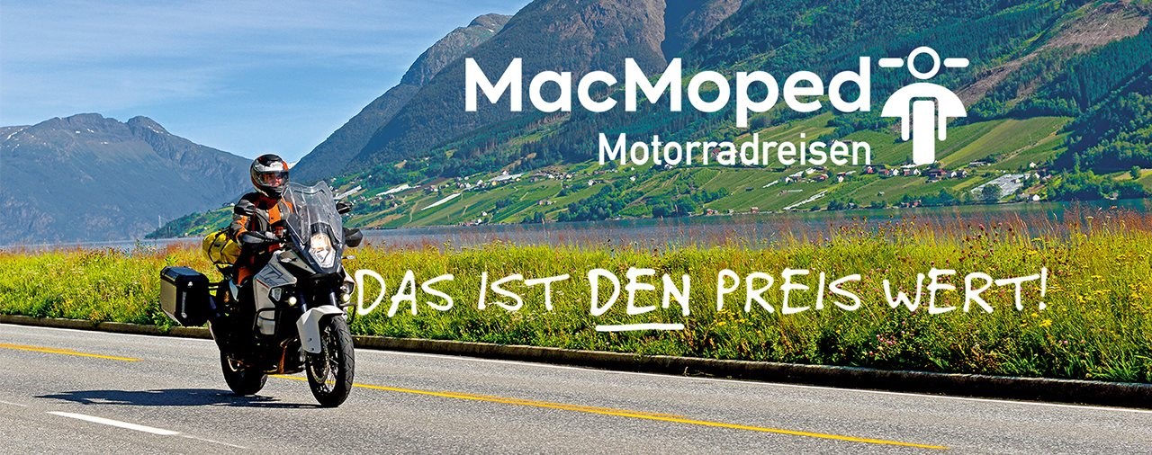 MacMoped – die neue Marke für preiswerte Motorradreisen