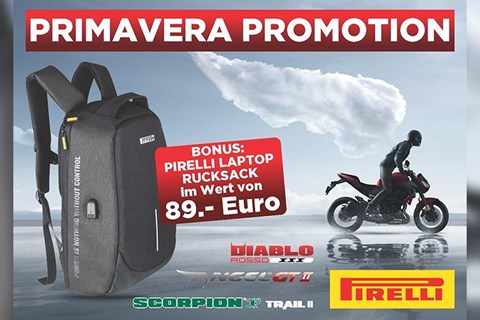 PIRELLI Primavera Promotion: Reifen kaufen, Rucksack GRATIS dazu