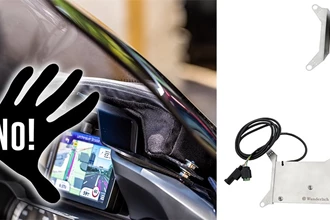 Wunderlich Navi Sicherung für die BMW R 1250 RT und R 1200 RT Wunderlich Navi Sicherung für die BMW R 1250 RT und R 1200 RT