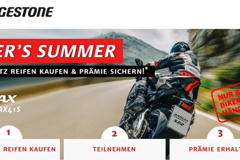 Bridgestone Biker's Summer Aktion und Simply Ride Versicherung