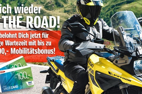 Suzuki Motorrad schenkt dir bis zu 200 Euro in Tank-Gutscheinen!