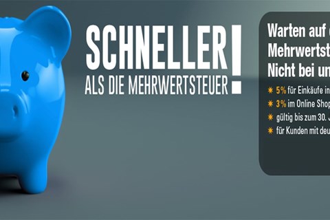 Wunderlich – schneller als die Mehrwertsteuer!
